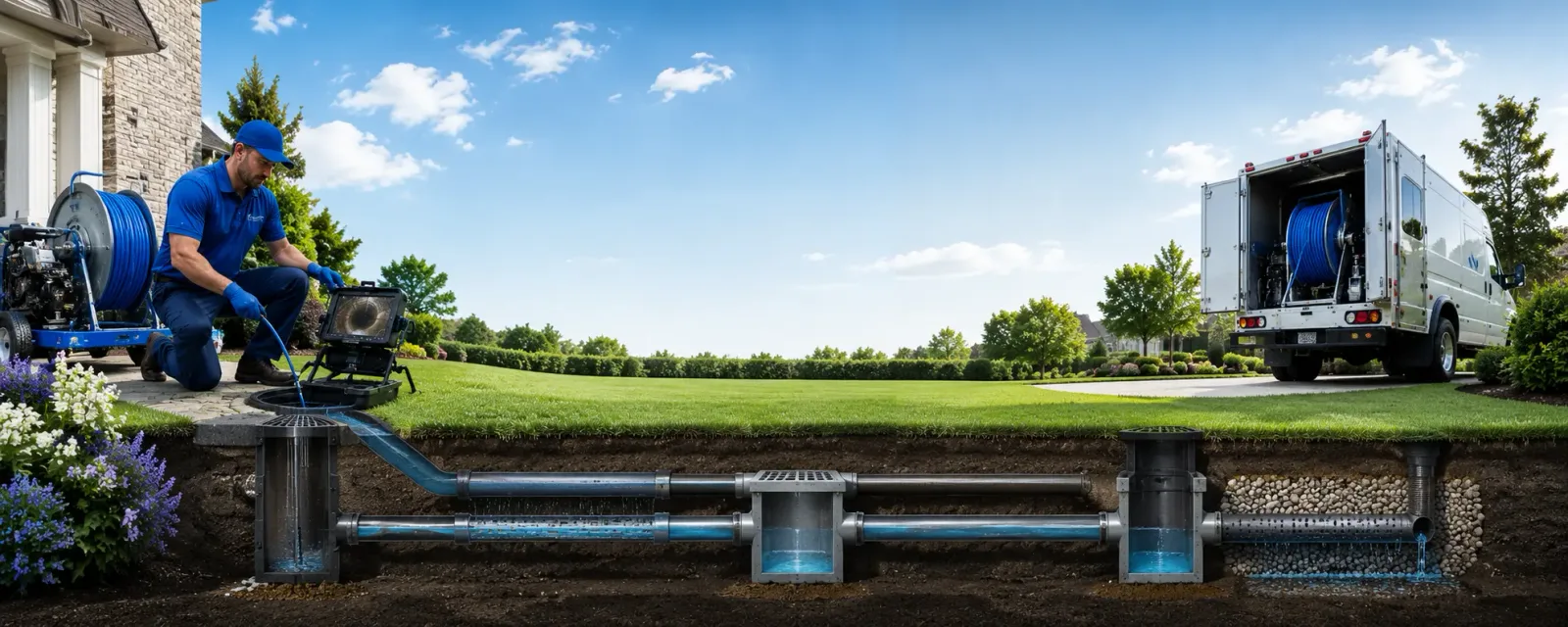 Outdoor drain cleaning information for High View, WV